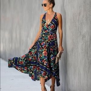Vici “What Lies Ahead” Floral Asymmetrical Dress